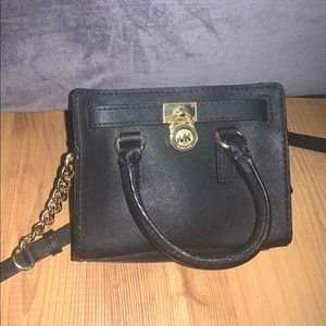 Michael Kors Black Mini Hamilton Crossbody Bag